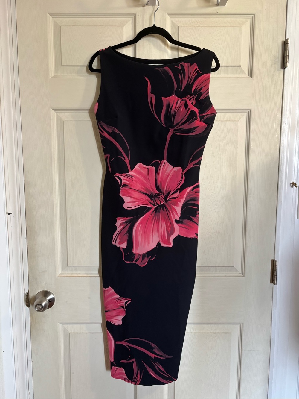 Chiara Boni La Petite Robe Floral Print Bodycon Dress Iman Big Boatneck Italian